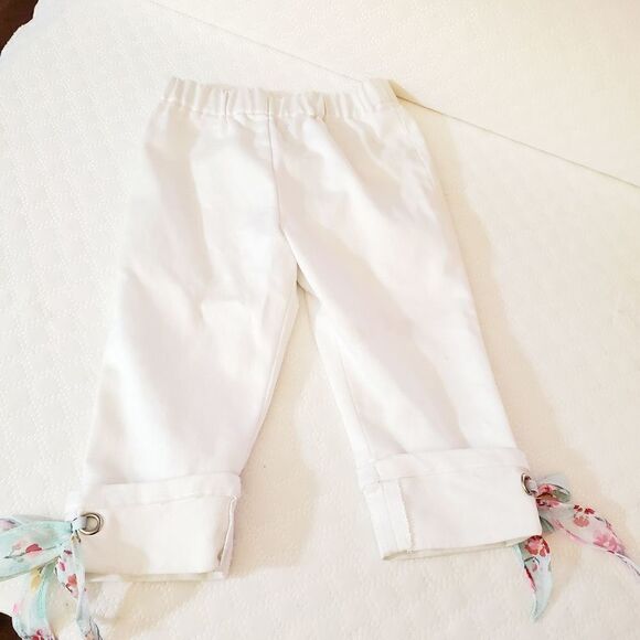 Bonnie Jean White Girls Pants Size 4T - Picture 1 of 3